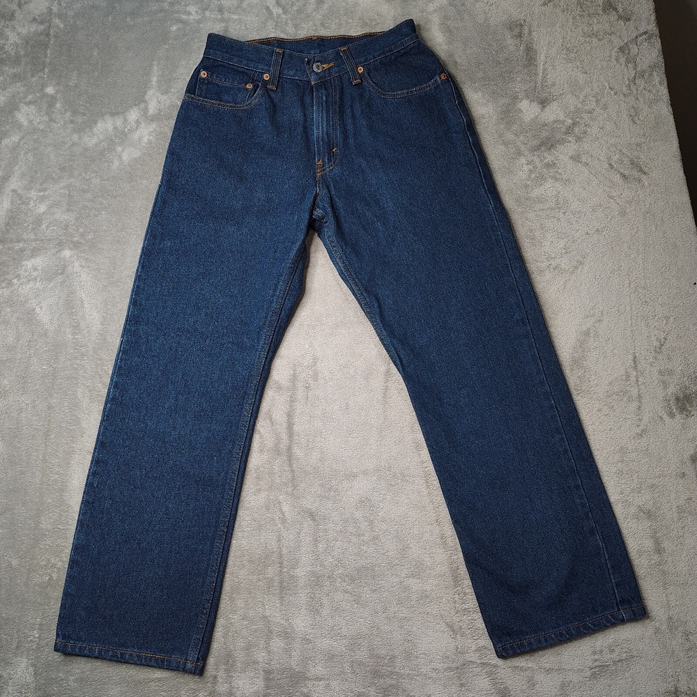 VTG Levis 505 Regular Fit Jeans Men 30x30 Fit 26x27 Dark Wash Indigo Denim‎ NWOT